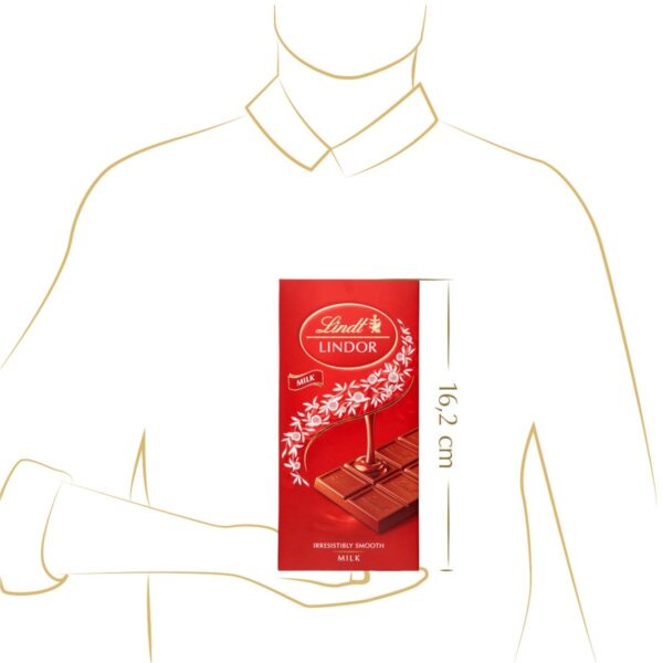 Lindt LINDOR Milk Bar 100g - Image 4